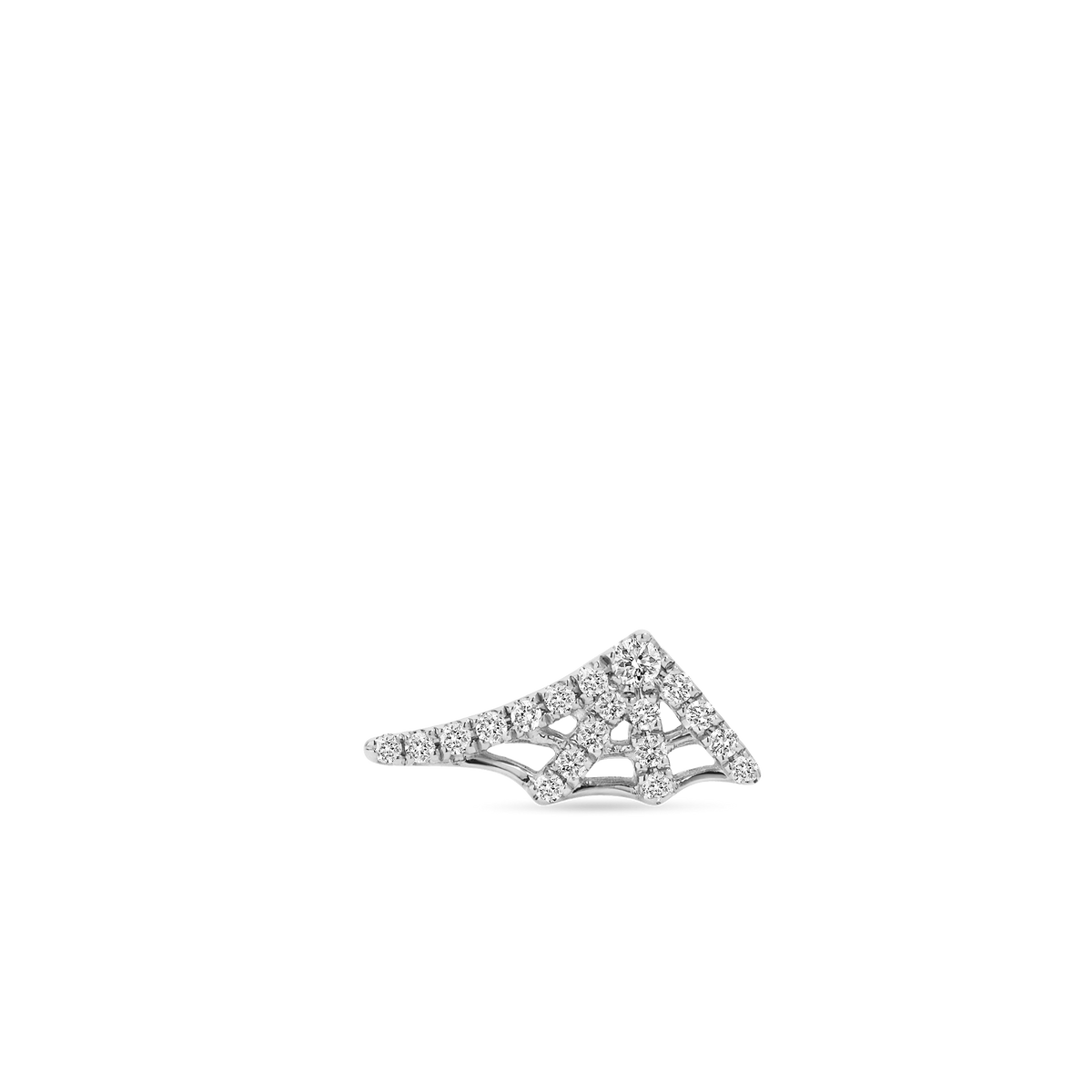 Diamond Web Threaded Stud Earring