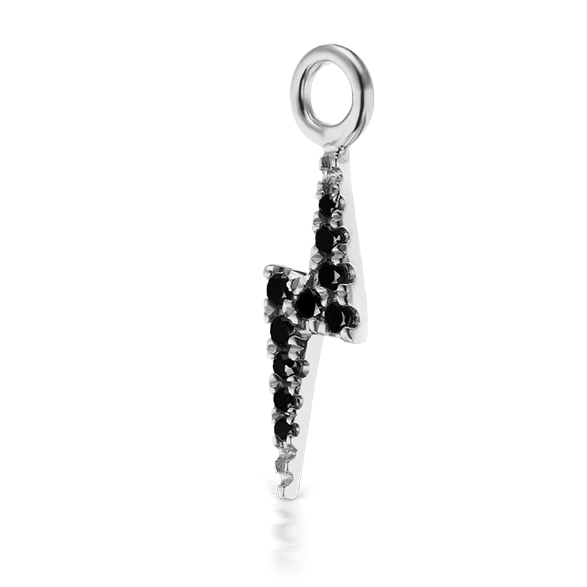 Black Diamond Lightning Bolt Charm