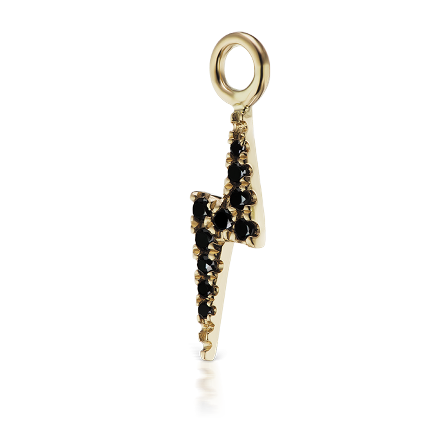 Black Diamond Lightning Bolt Charm