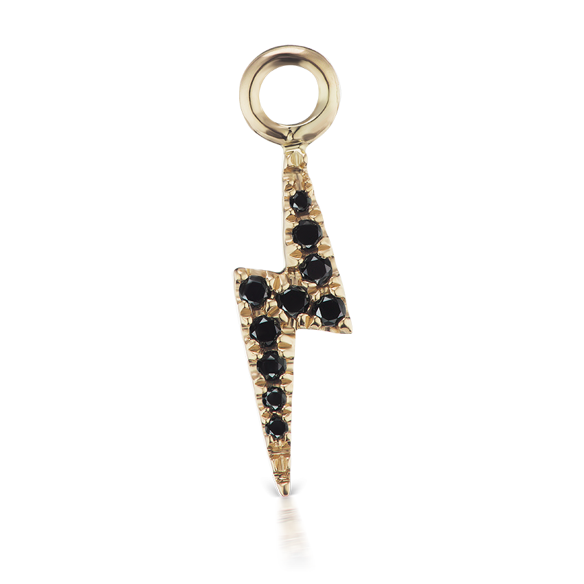 Black Diamond Lightning Bolt Charm