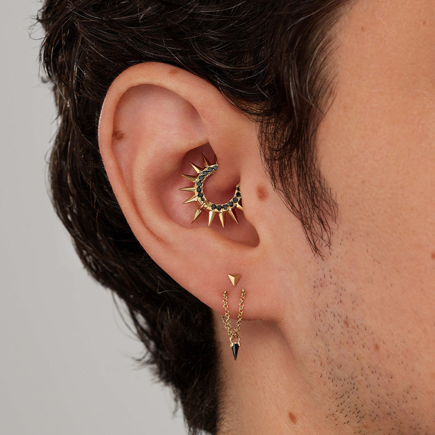 Black Moissanite Spike Charm – MARIA TASH