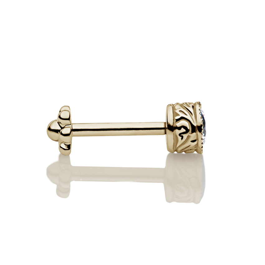 cubic-zirconia-engraved-cup-threaded-stud-earring-yellow-gold-3mm-3mm-yellow-gold-xscegcz-yg-w3-b