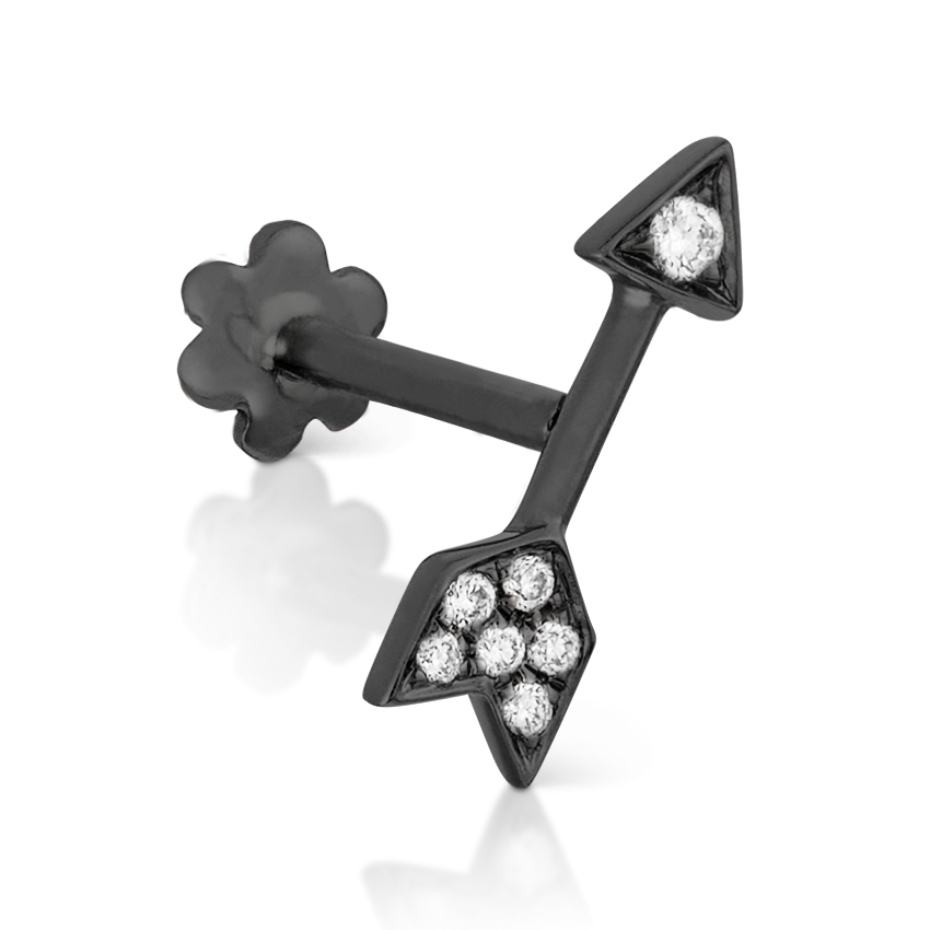 Diamond Arrow Threaded Stud Earring