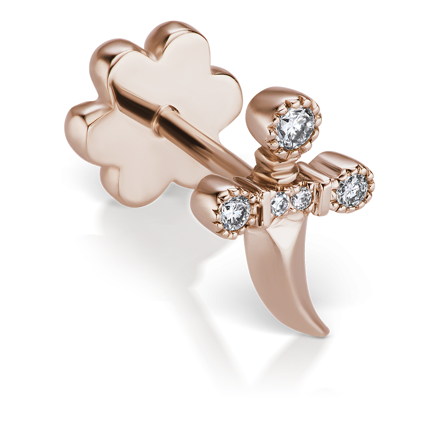 Diamond Dagger Threaded Stud With Titanium Backing