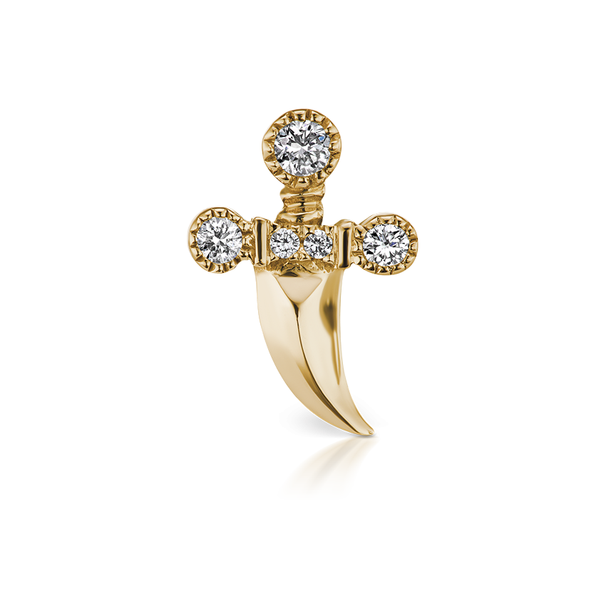 Diamond Dagger Threaded Stud With Titanium Backing