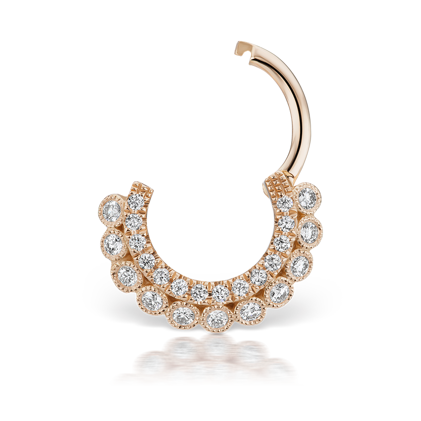 Diamond Double-sided Apsara Hoop Earring