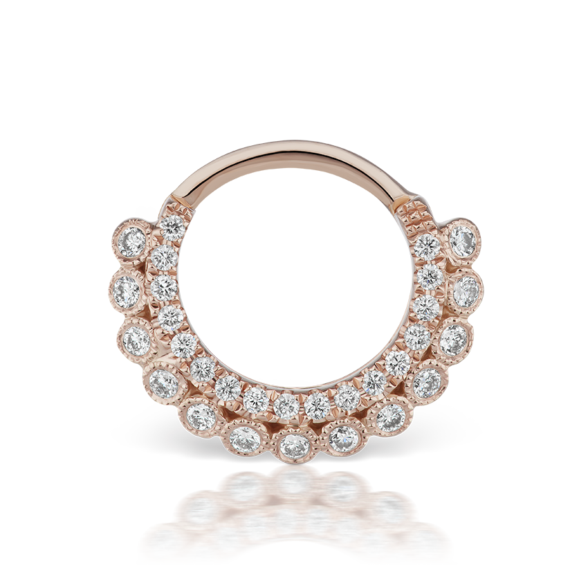 Diamond Double-sided Apsara Hoop Earring