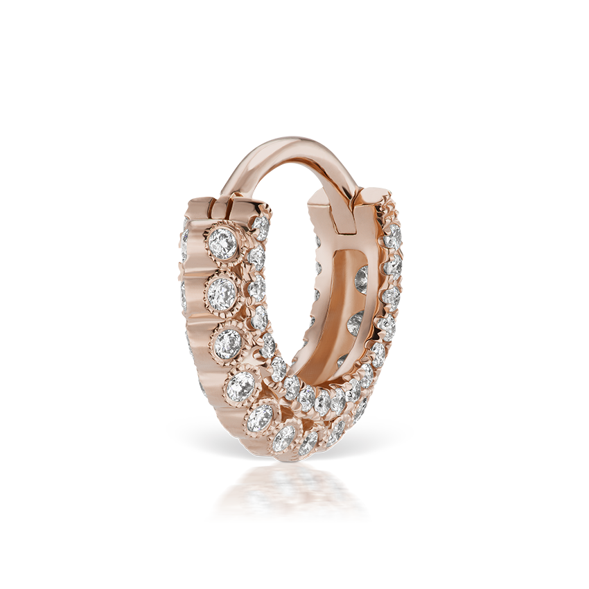 Diamond Double-sided Apsara Hoop Earring
