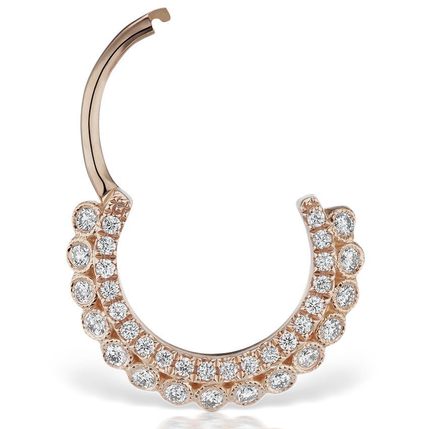 Diamond Double-sided Apsara Hoop Earring