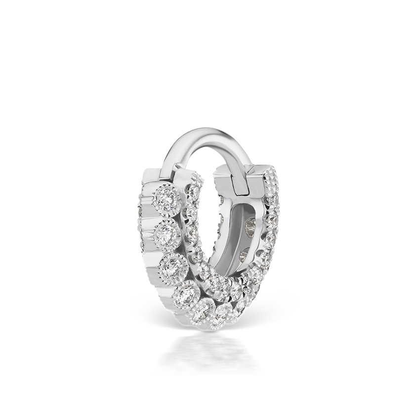 Diamond Double-sided Apsara Hoop Earring