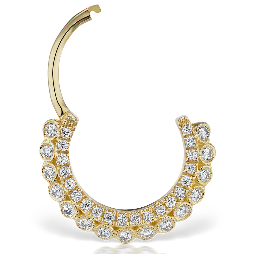 Diamond Double-sided Apsara Hoop Earring