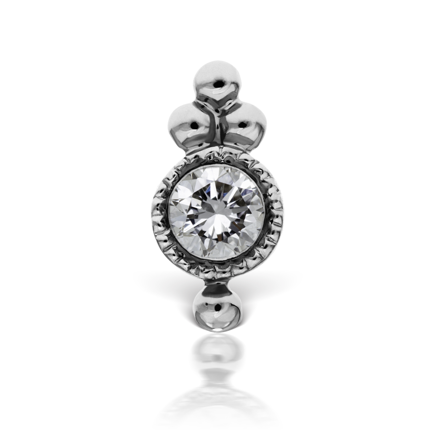 Diamond Four Ball Trinity Stud Earring