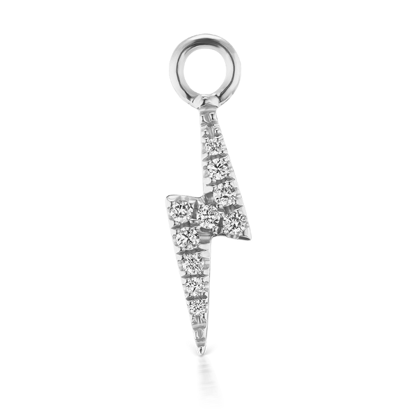 Diamond Lightning Bolt Charm – MARIA TASH