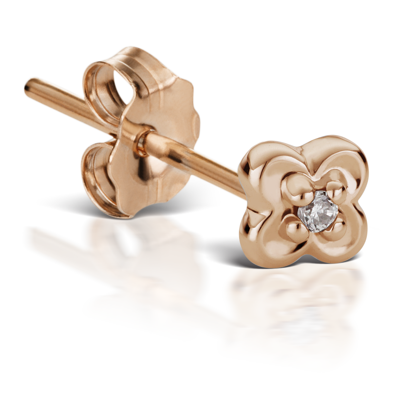 Diamond Lucky Clover Stud Earring – MARIA TASH