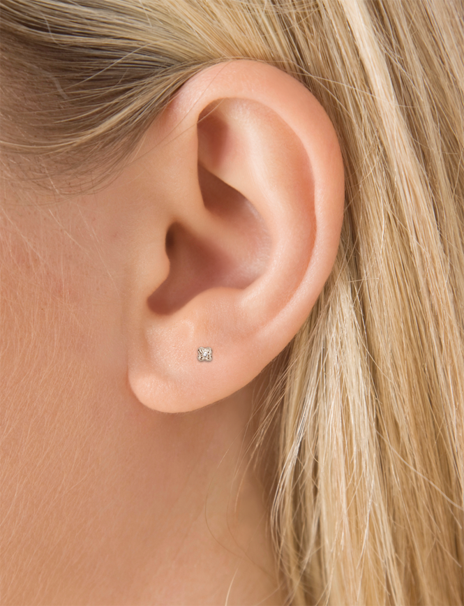 Diamond Lucky Clover Stud Earring