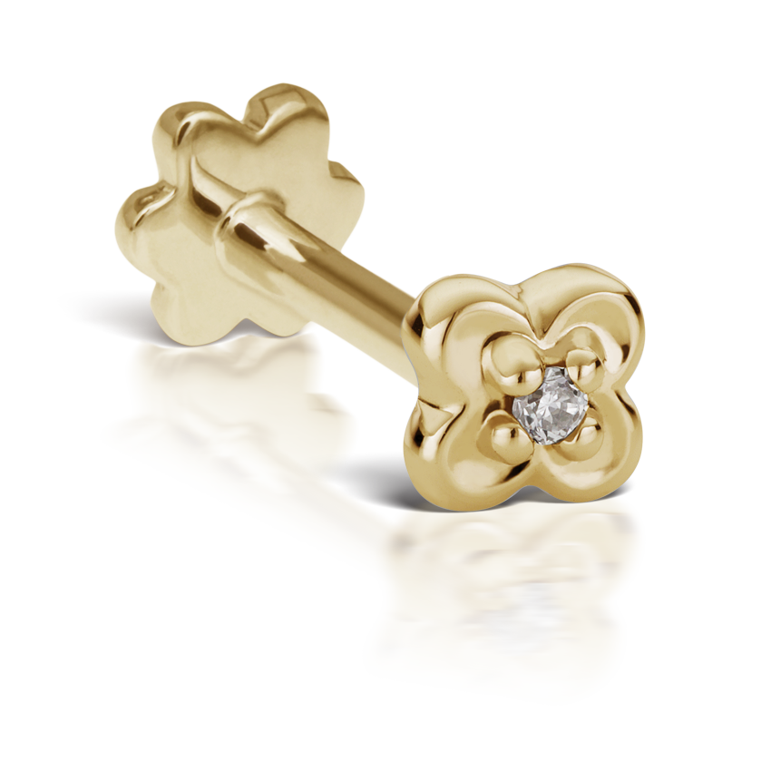 diamond-lucky-clover-threaded-stud-earring-yellow-gold-yellow-gold-xclvd-yg-a