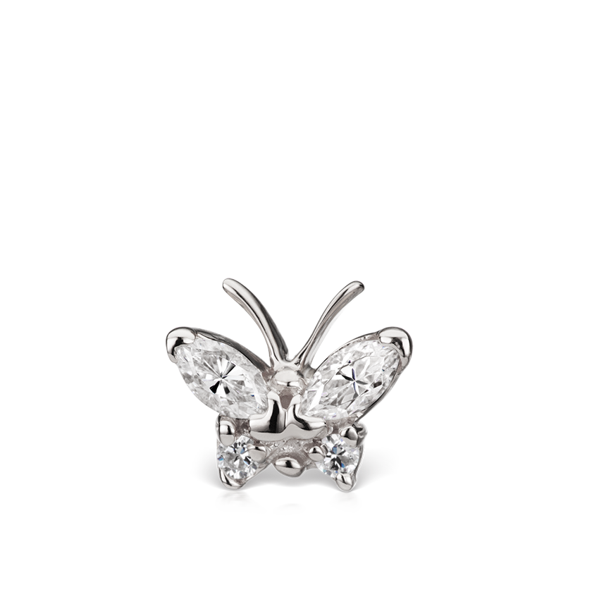 Diamond Marquise Butterfly Stud Earring
