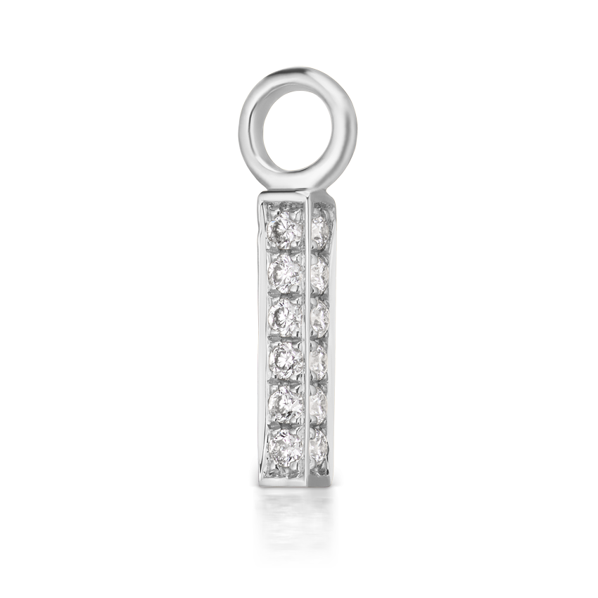 Diamond Pavé Square Bar Charm