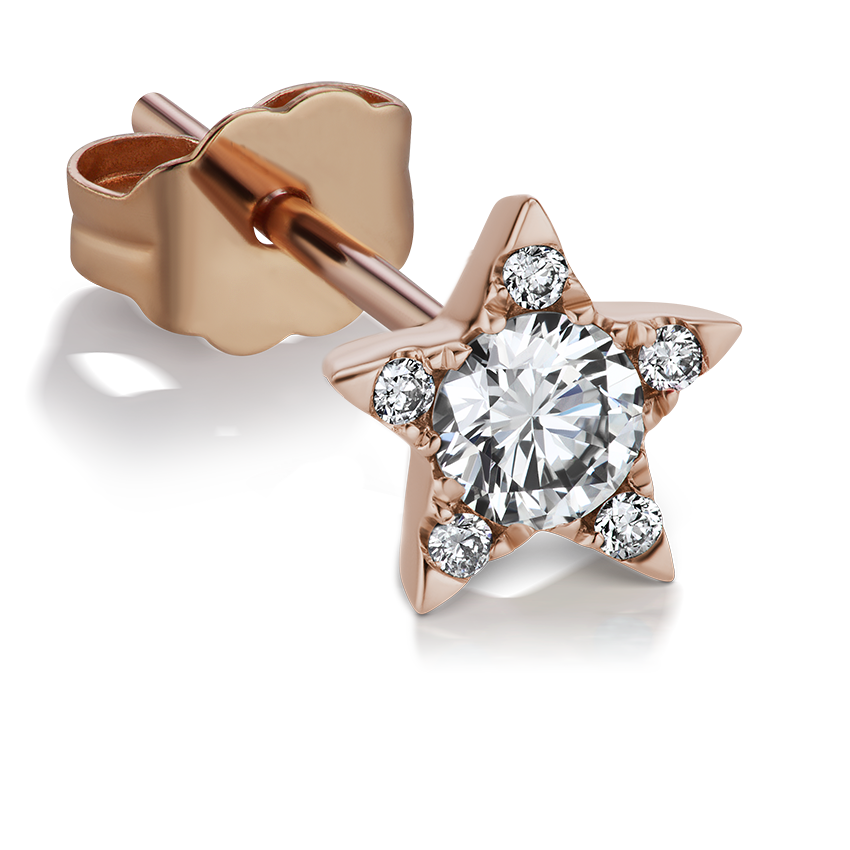 Diamond Star Stud Earring