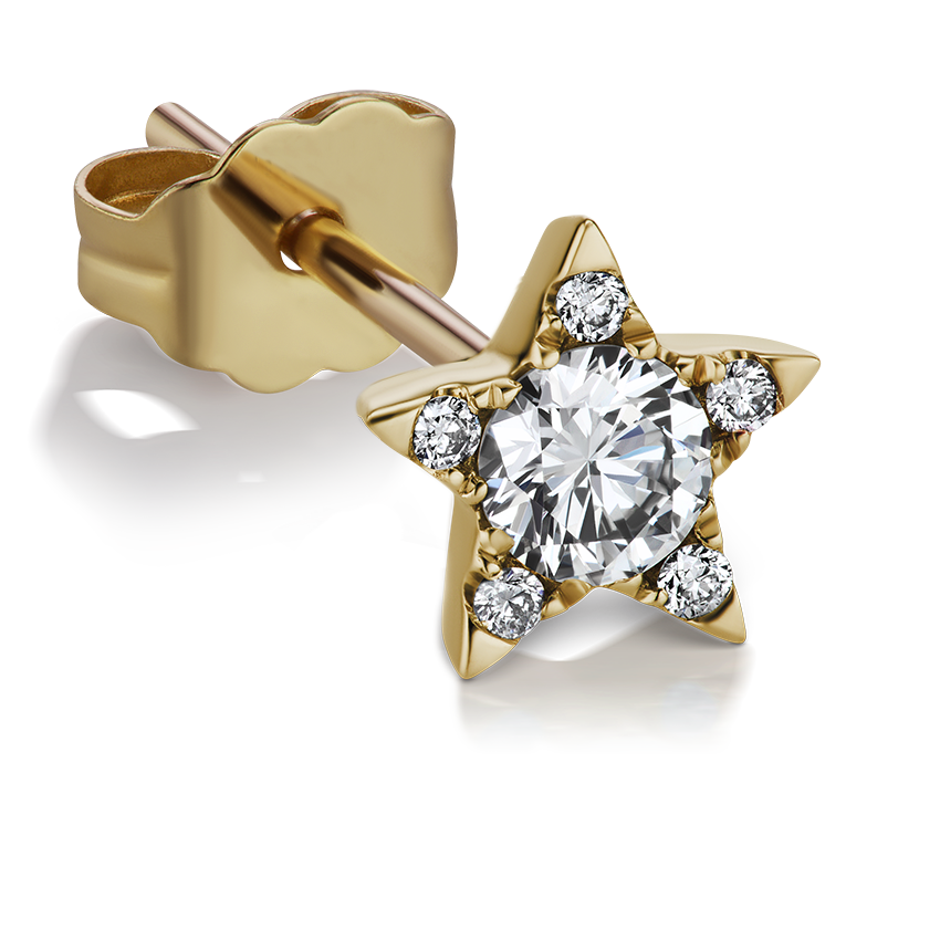 Diamond Star Stud Earring