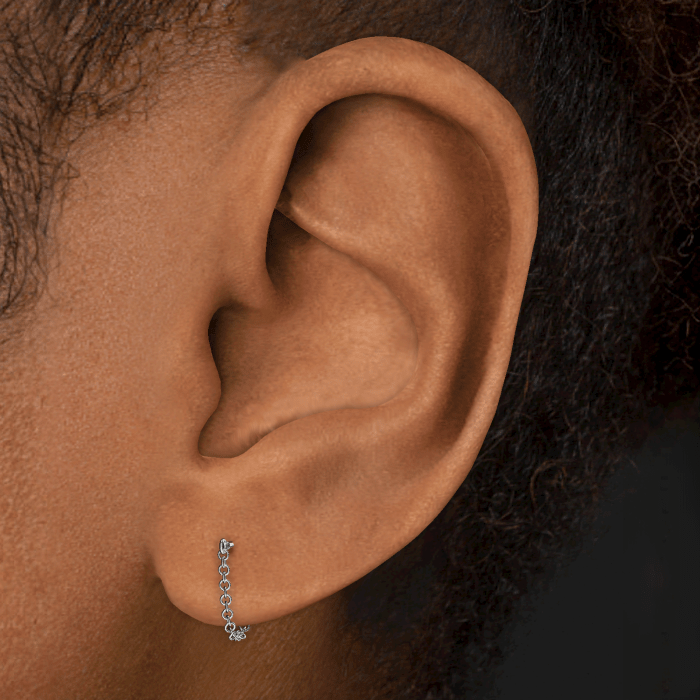 Chain Wrap Stud Earring