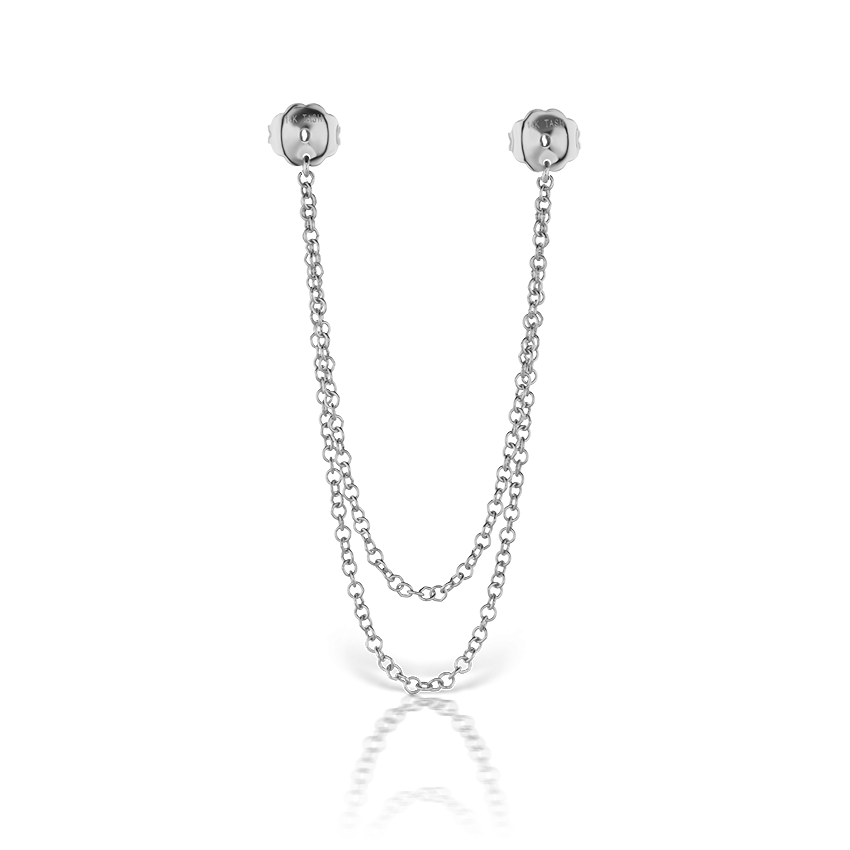 Connecting Double Chain Stud Earring Backs