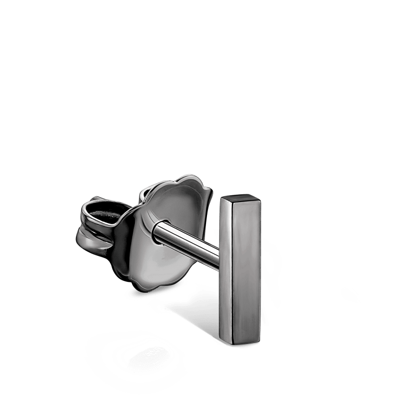 Polished Square Bar Stud Earring