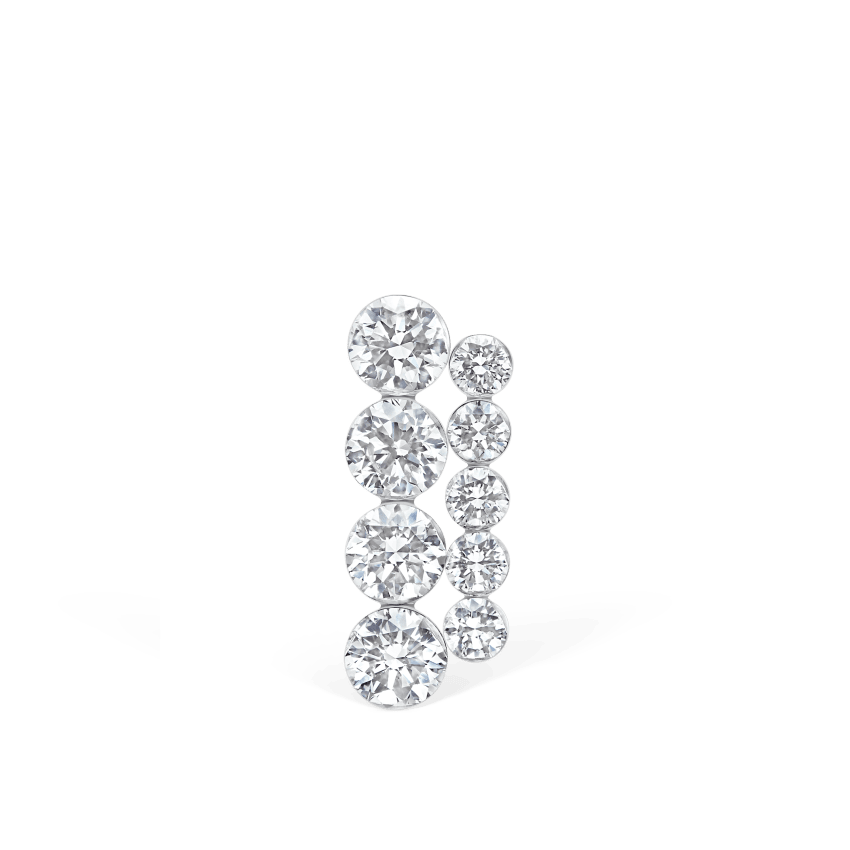 Invisible Set Diamond Apsara Bar Stud Earring