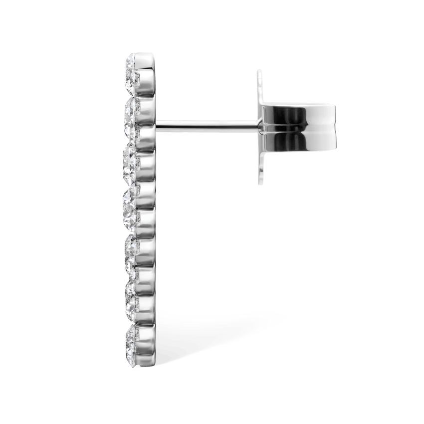 Invisible Set Diamond Apsara Bar Stud Earring