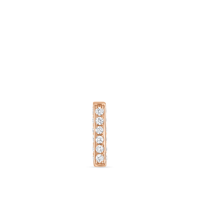 Square Diamond Pavé Bar Stud Earring