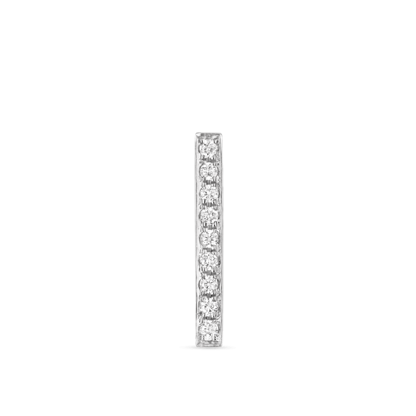 Square Diamond Pavé Bar Stud Earring
