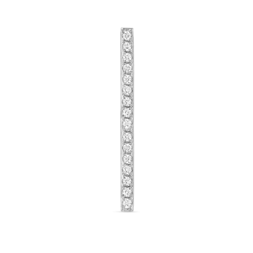 Square Diamond Pavé Bar Stud Earring