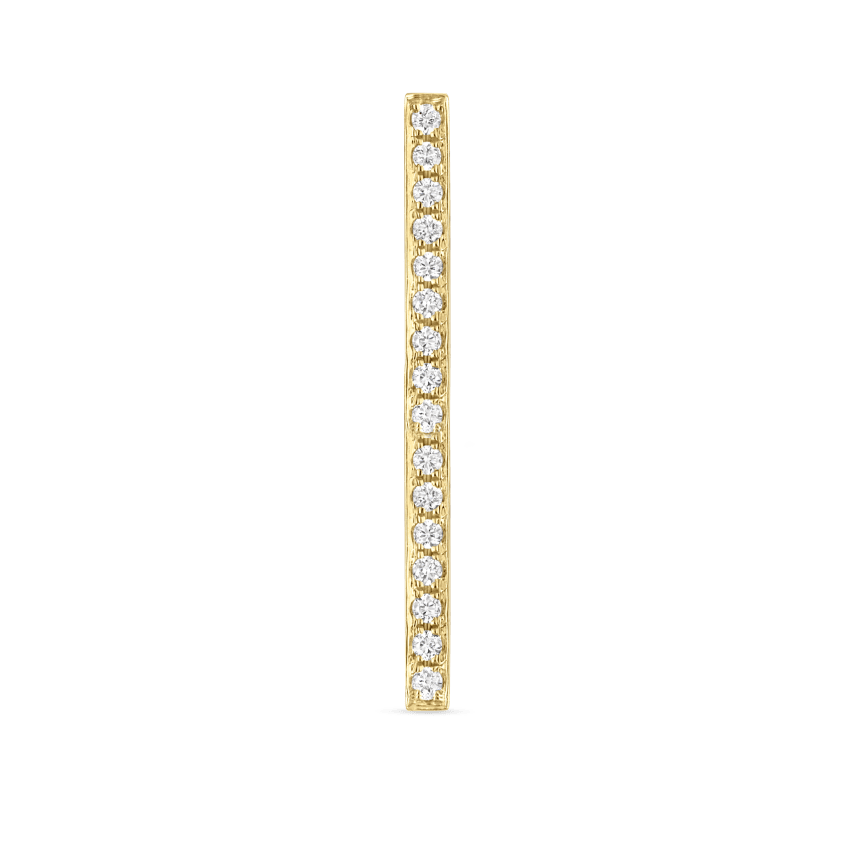 Square Diamond Pavé Bar Stud Earring