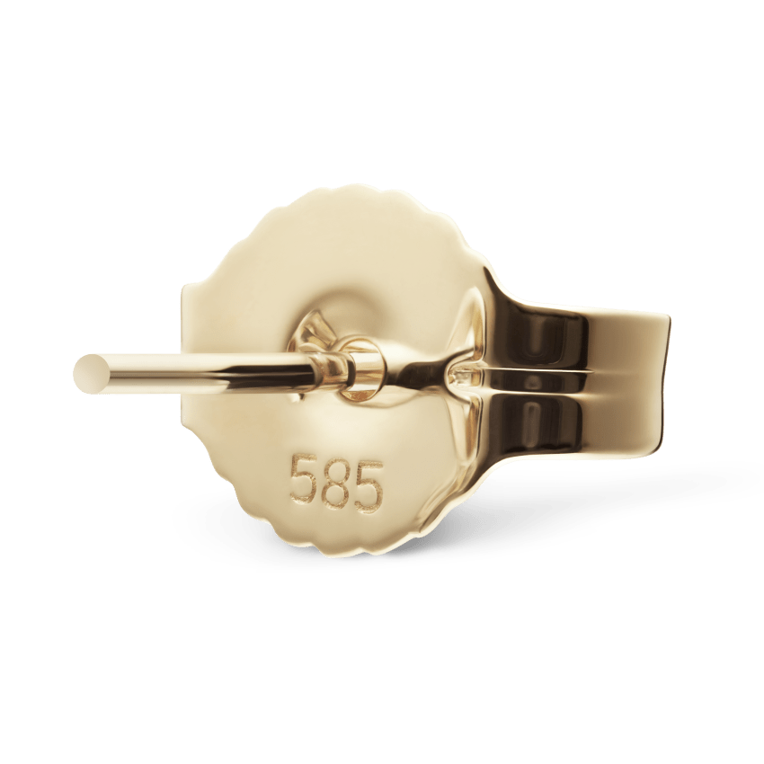 14k Gold Traditional Stud Earring Back