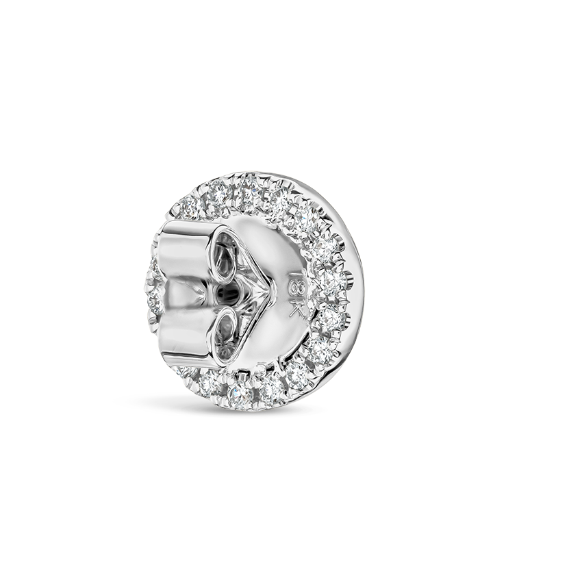 Invisible Set Triangle Diamond Stud Earring