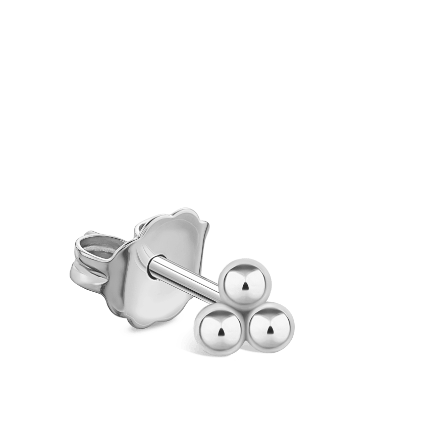 Three Ball Trinity Stud Earring