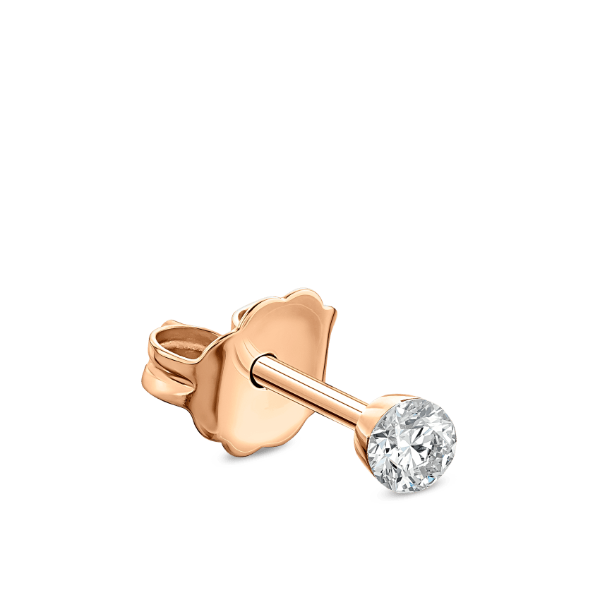 Invisible Set Diamond Stud Earring