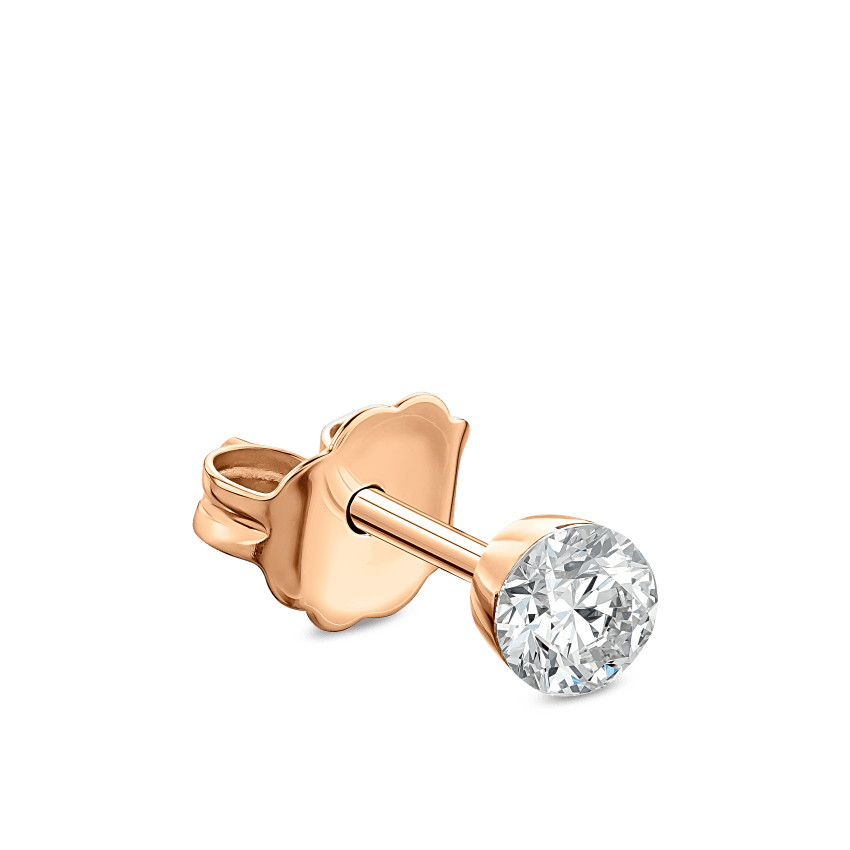 Invisible Set Diamond Stud Earring