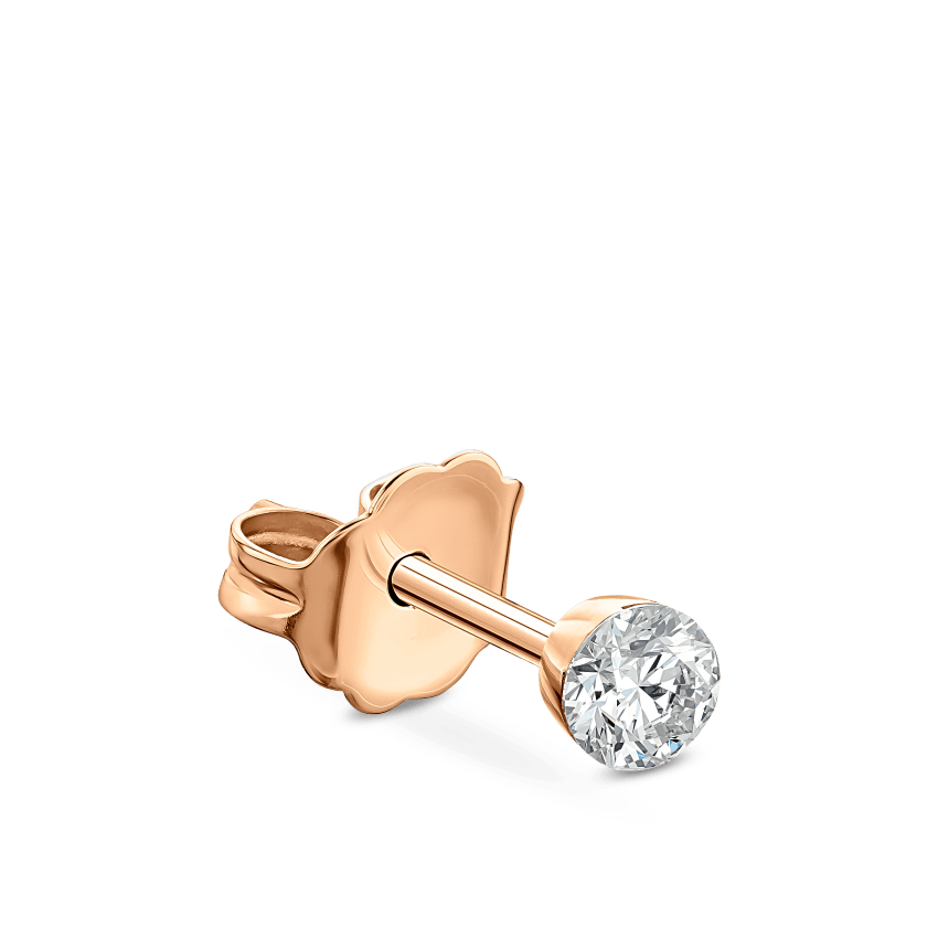 Invisible Set Diamond Stud Earring