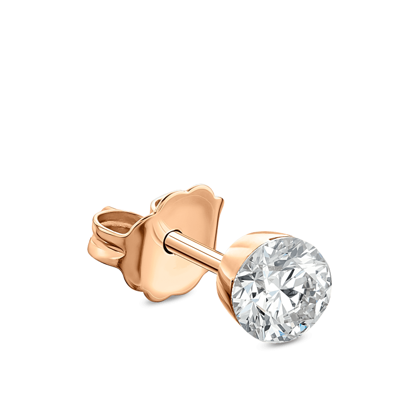 Invisible Set Diamond Stud Earring