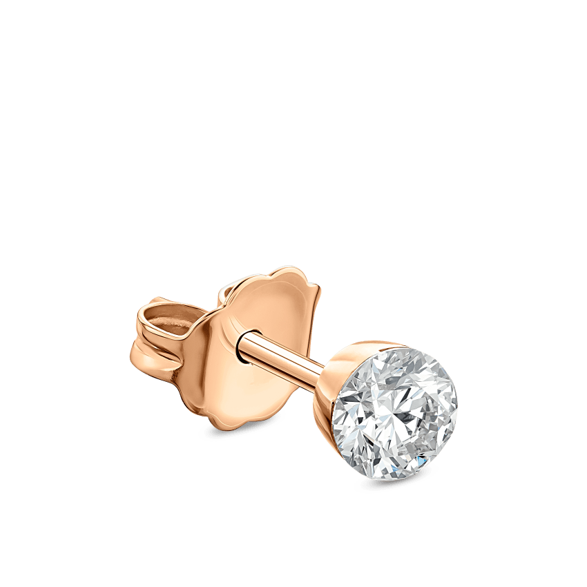 Invisible Set Diamond Stud Earring