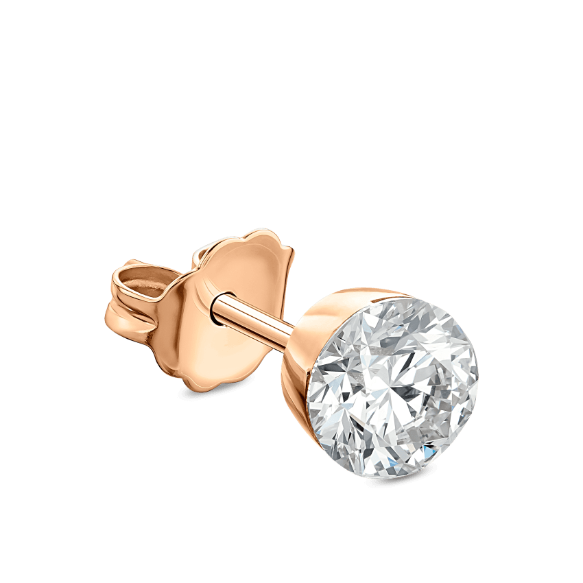 Invisible Set Diamond Stud Earring