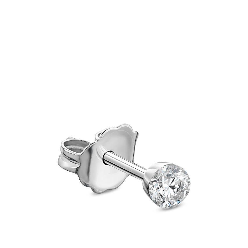 Invisible Set Diamond Stud Earring