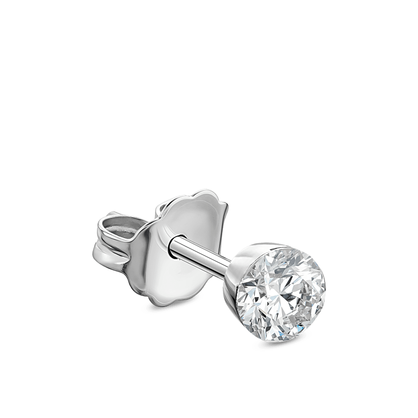 Invisible Set Diamond Stud Earring