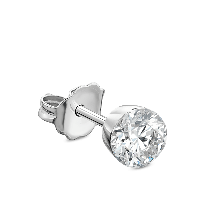 Invisible Set Diamond Stud Earring