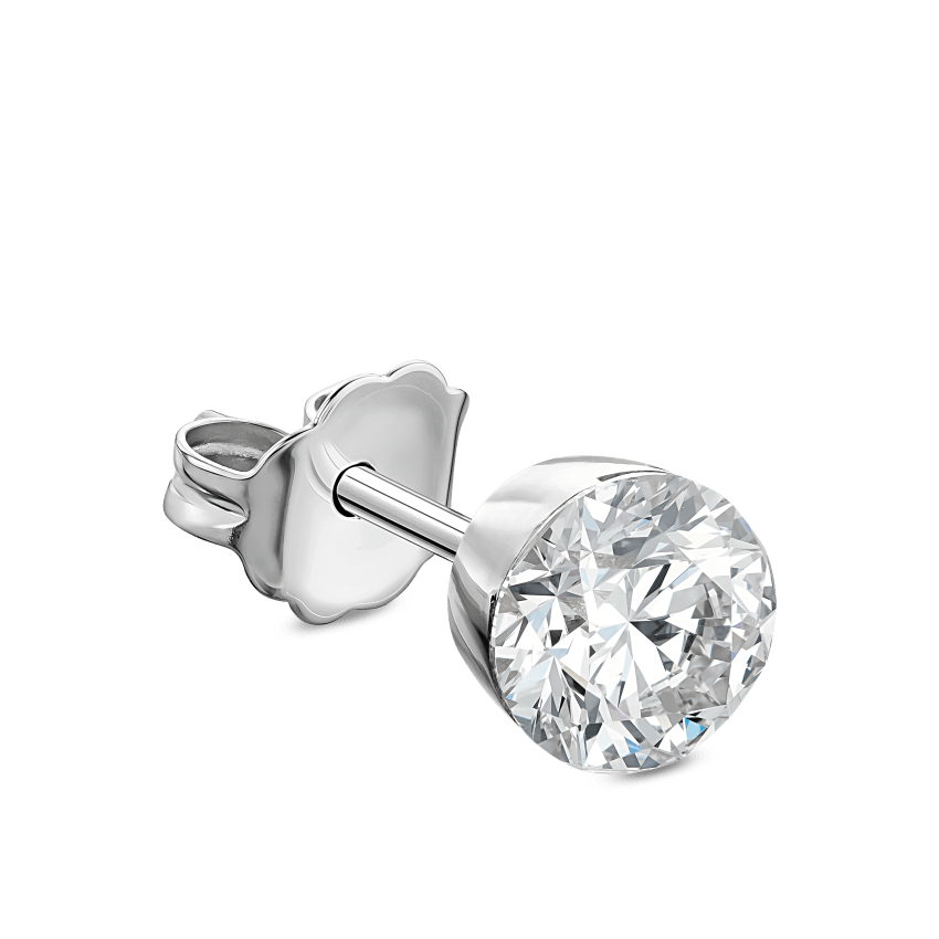 Invisible Set Diamond Stud Earring