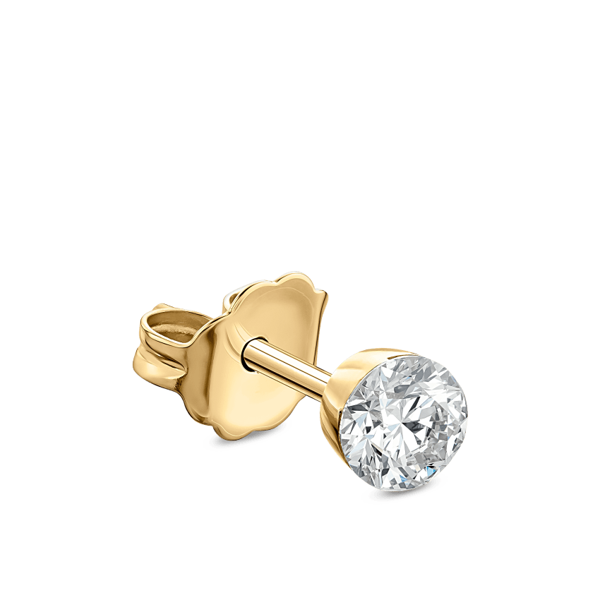 Invisible Set Diamond Stud Earring