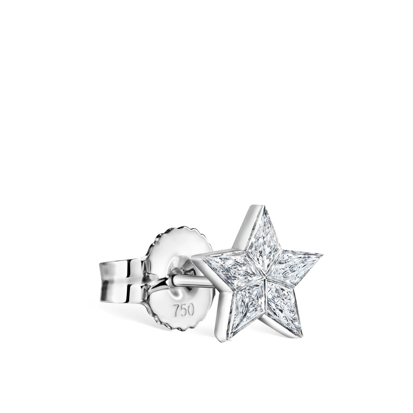 Invisible Set Diamond Star Stud Earring