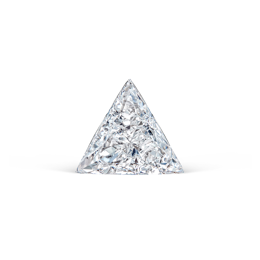 Invisible Set Triangle Diamond Stud Earring