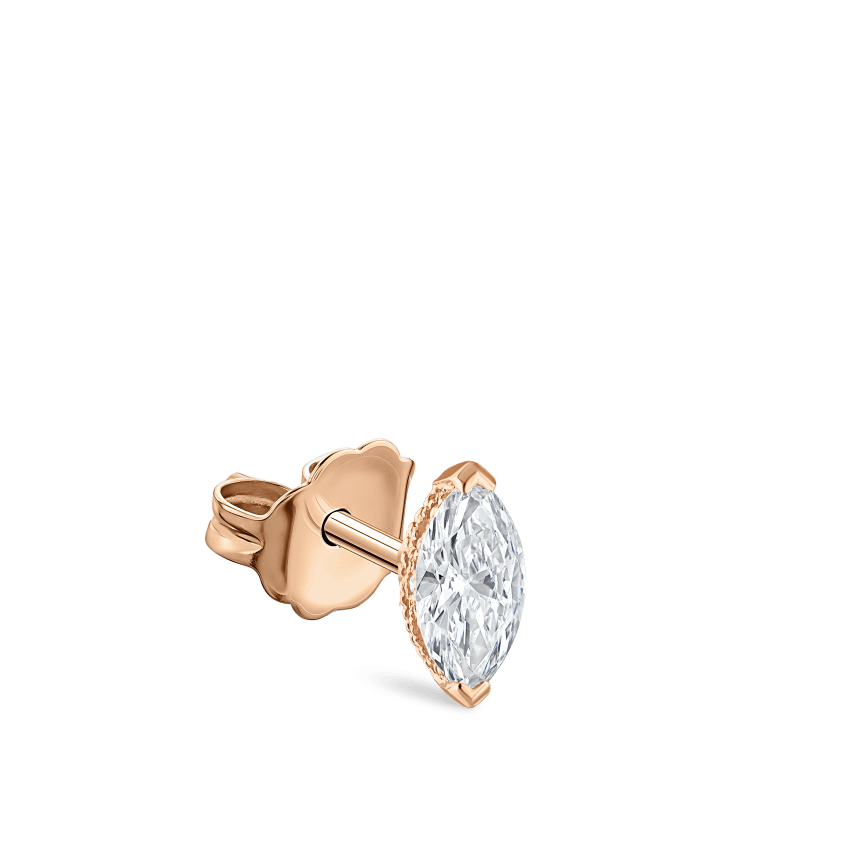 Marquise Diamond Stud Earring